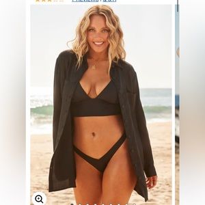 NWT Camille Kosteks perfect beach cover up/shirt  in Black!